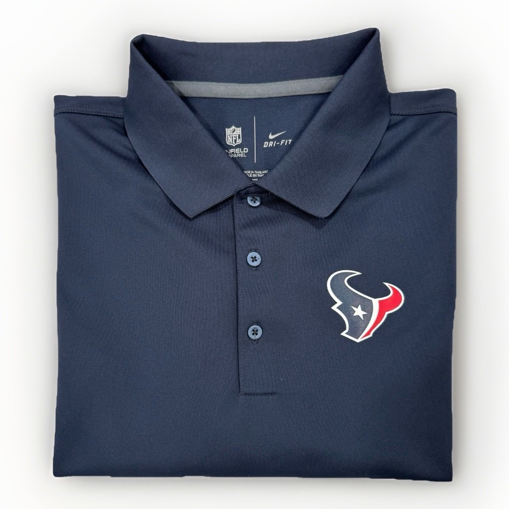 Houston Texans Nike Dri Fit NFL ON-Field Polo Shirt Men's XL